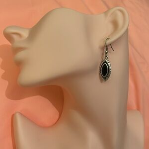 Rhinestone and silver tone earrings​